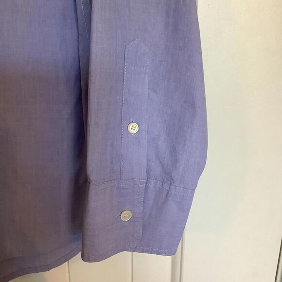 J.Crew Men's Button-Up Shirt - Light Purple - Size L - Picture 3 of 4